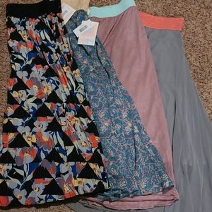 Lot of 3 Lularoe Lola skirts and 1 Jill Clearance